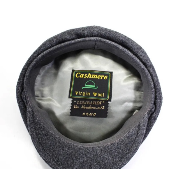 Lombardi Italian mens virgin wool cashmere Italian hat driver cap fedora - Picture 3 of 5